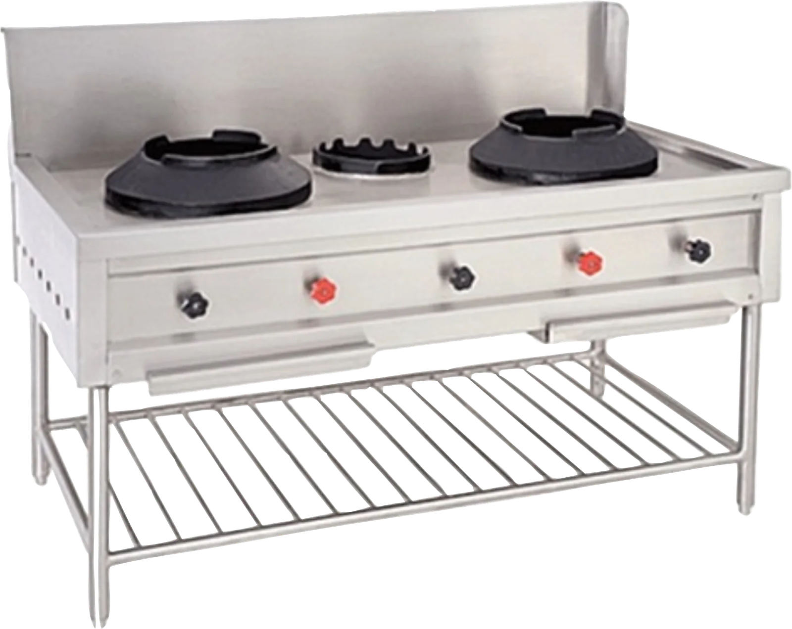 Three Burner Chinese Gas